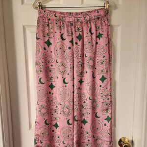 Bululu Satin Pants Size M, Whimsical, Dreamy, Maximalist, Casual, Cool, Bohemian